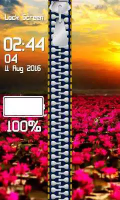 Play Zipper Lock Screen Lotus