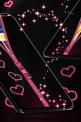 Play Zipper Lock Screen Neon