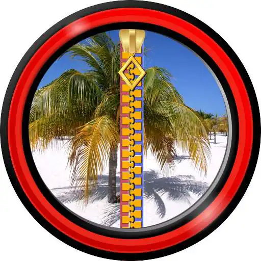 Free play online Zipper Lock Screen - Palm Tree  APK