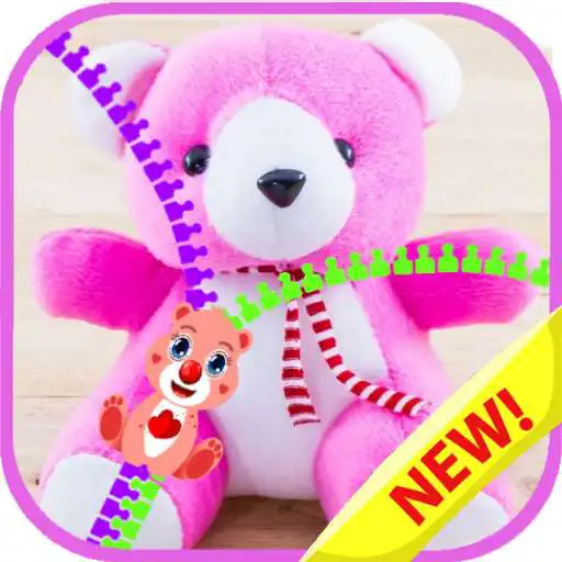 Run free android online Zipper lock screen teddy bear APK
