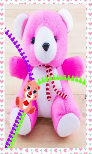 Play Zipper lock screen teddy bear