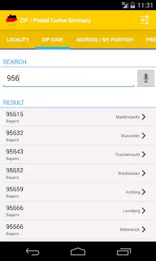 Play ZIP / Postal Codes Germany