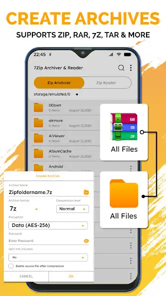 Play Zip RAR - File Compressor as an online game Zip RAR - File Compressor with UptoPlay