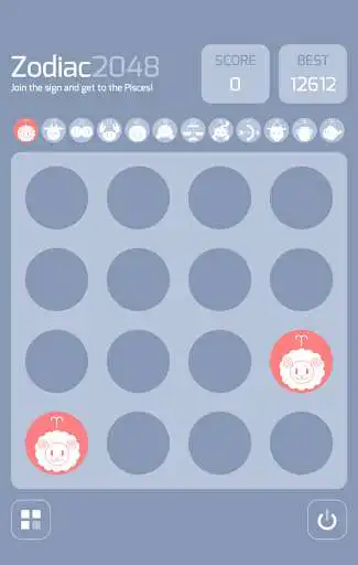 Play Zodiac 2048 as an online game Zodiac 2048 with UptoPlay
