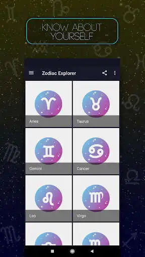 Play Zodiac Explorer : Know about your zodiac sign  and enjoy Zodiac Explorer : Know about your zodiac sign with UptoPlay