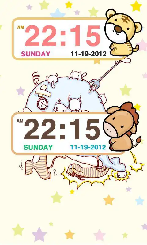 Play Zodiac sign Clock Widget