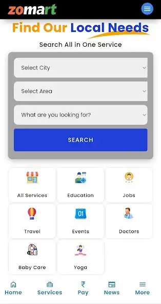 Play Zomart - Search All Service  and enjoy Zomart - Search All Service with UptoPlay
