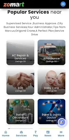 Play Zomart - Search All Service as an online game Zomart - Search All Service with UptoPlay