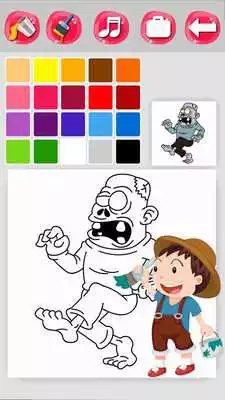 Play Zombie Coloring Game Play Zombie Coloring Game