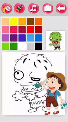 Play Zombie Coloring Game Play Zombie Coloring Game