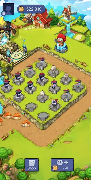 Play Zombie Farm - Merge Zombie  Home Defense as an online game Zombie Farm - Merge Zombie  Home Defense with UptoPlay