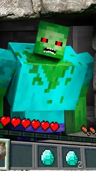 Play Zombie for Minecraft PE as an online game Zombie for Minecraft PE with UptoPlay