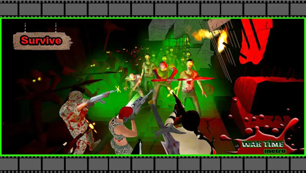 Play Zombie Games : War Time Metro as an online game Zombie Games : War Time Metro with UptoPlay