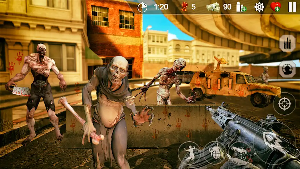 Play Zombie Hunter: War of the dead as an online game Zombie Hunter: War of the dead with UptoPlay
