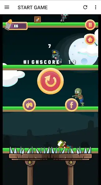 Play Zombie jump 2021 as an online game Zombie jump 2021 with UptoPlay