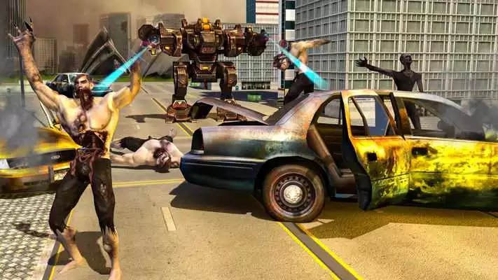 Play Zombie Robot War : City Rescue from Zombies