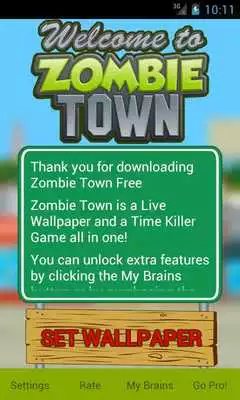 Play Zombie Town Live Wallpaper