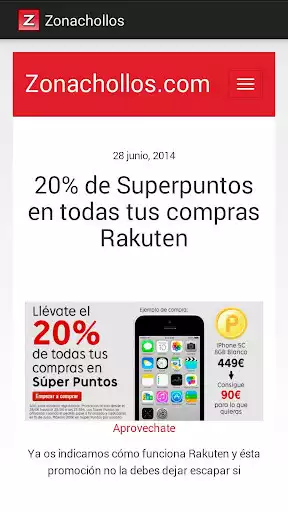 Play Zonachollos - Blog de chollos  and enjoy Zonachollos - Blog de chollos with UptoPlay