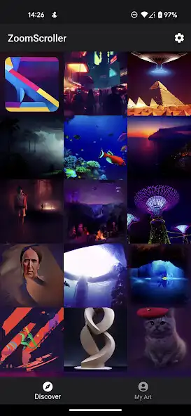 Play ZoomScroller: Infinite AI Art  and enjoy ZoomScroller: Infinite AI Art with UptoPlay