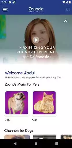 Play Zoundz: Music for Pet Anxiety as an online game Zoundz: Music for Pet Anxiety with UptoPlay
