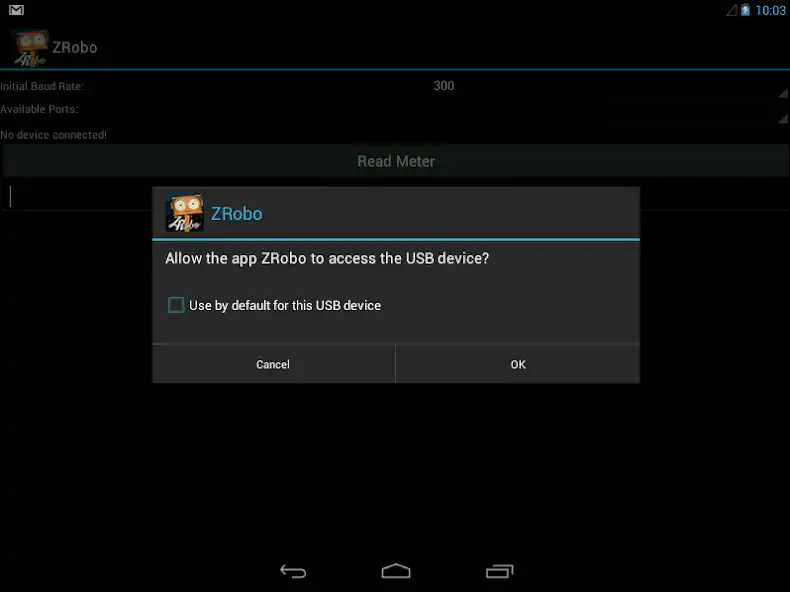 Play APK ZRobo - Meter Reader Over USB  and enjoy ZRobo - Meter Reader Over USB with UptoPlay com.REDZelectronics.ZRrobo