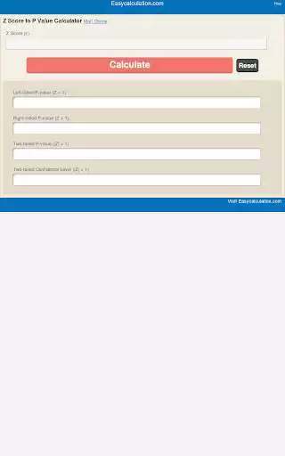 Play APK Z Score to P Value Calculator  and enjoy Z Score to P Value Calculator with UptoPlay com.hiox.ZScePValueCalcul
