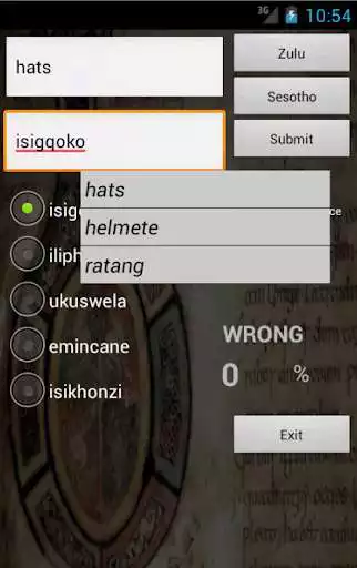 Play Zulu Sesotho Dictionary as an online game Zulu Sesotho Dictionary with UptoPlay