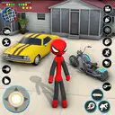 Play online StickMan Rope Hero Spider Game